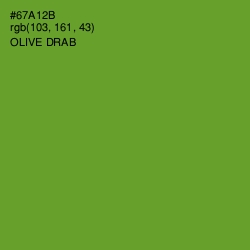 #67A12B - Olive Drab Color Image