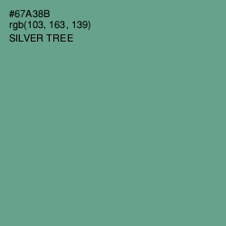 #67A38B - Silver Tree Color Image