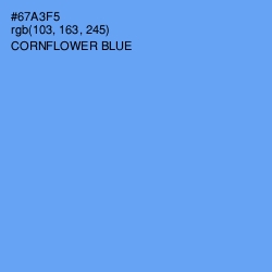 #67A3F5 - Cornflower Blue Color Image