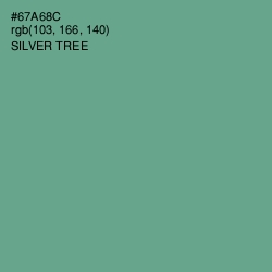 #67A68C - Silver Tree Color Image