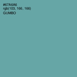 #67A6A6 - Gumbo Color Image