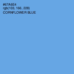 #67A6E4 - Cornflower Blue Color Image