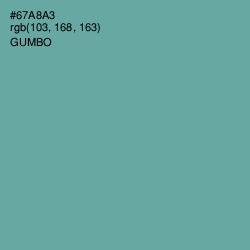 #67A8A3 - Gumbo Color Image