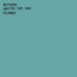 #67A8A6 - Gumbo Color Image