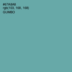 #67A8A8 - Gumbo Color Image