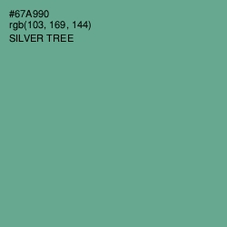 #67A990 - Silver Tree Color Image