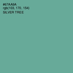 #67AA9A - Silver Tree Color Image