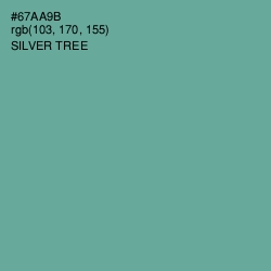 #67AA9B - Silver Tree Color Image