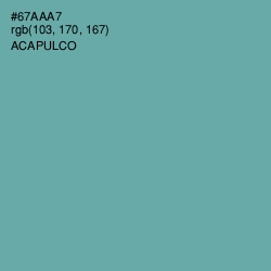 #67AAA7 - Acapulco Color Image