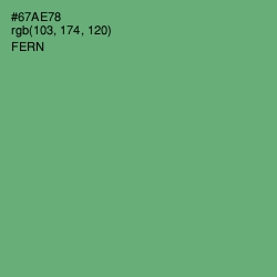 #67AE78 - Fern Color Image