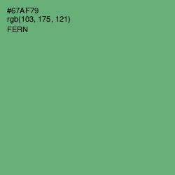 #67AF79 - Fern Color Image