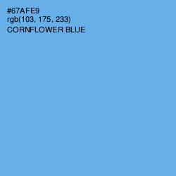 #67AFE9 - Cornflower Blue Color Image