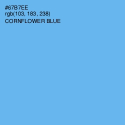 #67B7EE - Cornflower Blue Color Image