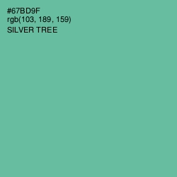 #67BD9F - Silver Tree Color Image