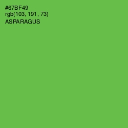 #67BF49 - Asparagus Color Image