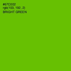 #67C002 - Bright Green Color Image