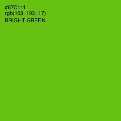 #67C111 - Bright Green Color Image