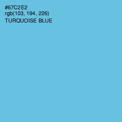 #67C2E2 - Turquoise Blue Color Image