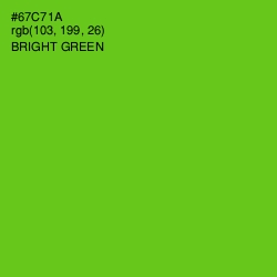 #67C71A - Bright Green Color Image