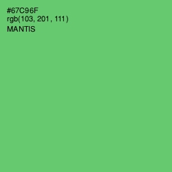 #67C96F - Mantis Color Image