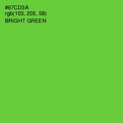 #67CD3A - Bright Green Color Image