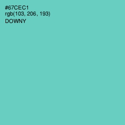 #67CEC1 - Downy Color Image