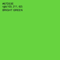 #67D33E - Bright Green Color Image