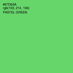#67D66A - Pastel Green Color Image