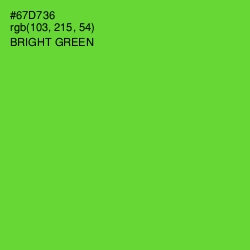 #67D736 - Bright Green Color Image