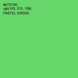 #67D76C - Pastel Green Color Image