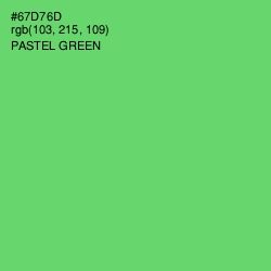 #67D76D - Pastel Green Color Image