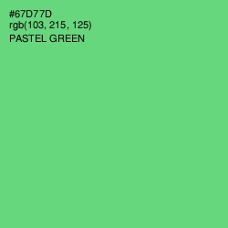 #67D77D - Pastel Green Color Image