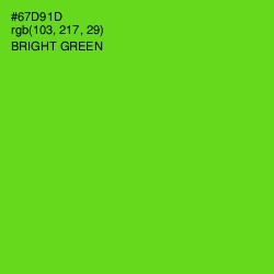 #67D91D - Bright Green Color Image