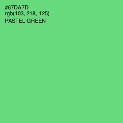 #67DA7D - Pastel Green Color Image