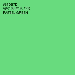 #67DB7D - Pastel Green Color Image