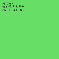 #67DF67 - Pastel Green Color Image