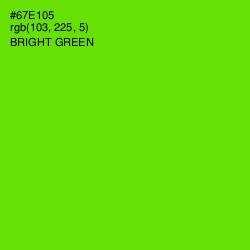 #67E105 - Bright Green Color Image