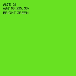 #67E121 - Bright Green Color Image