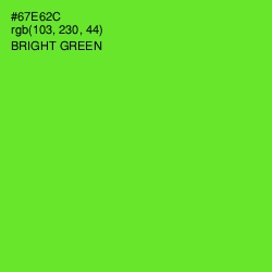 #67E62C - Bright Green Color Image