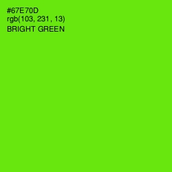 #67E70D - Bright Green Color Image