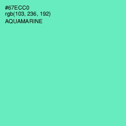 #67ECC0 - Aquamarine Color Image