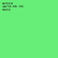 #67EE78 - Screamin' Green Color Image