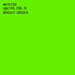 #67EF00 - Bright Green Color Image