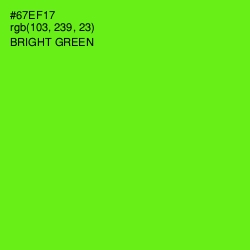 #67EF17 - Bright Green Color Image