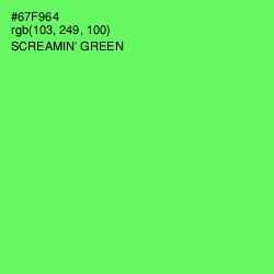 #67F964 - Screamin' Green Color Image