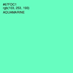 #67FDC1 - Aquamarine Color Image