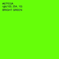 #67FE0A - Bright Green Color Image