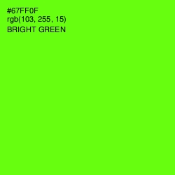 #67FF0F - Bright Green Color Image