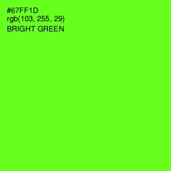 #67FF1D - Bright Green Color Image