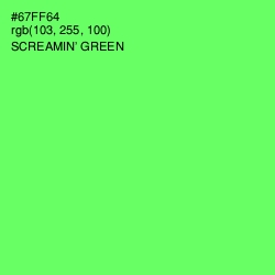 #67FF64 - Screamin' Green Color Image